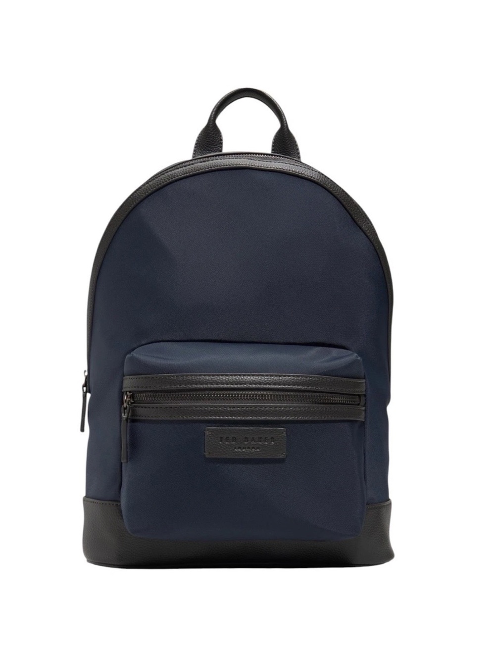 NWT Ted Baker Men's Patrick Nylon & Leather Trim Double Zipper Backpack Travel